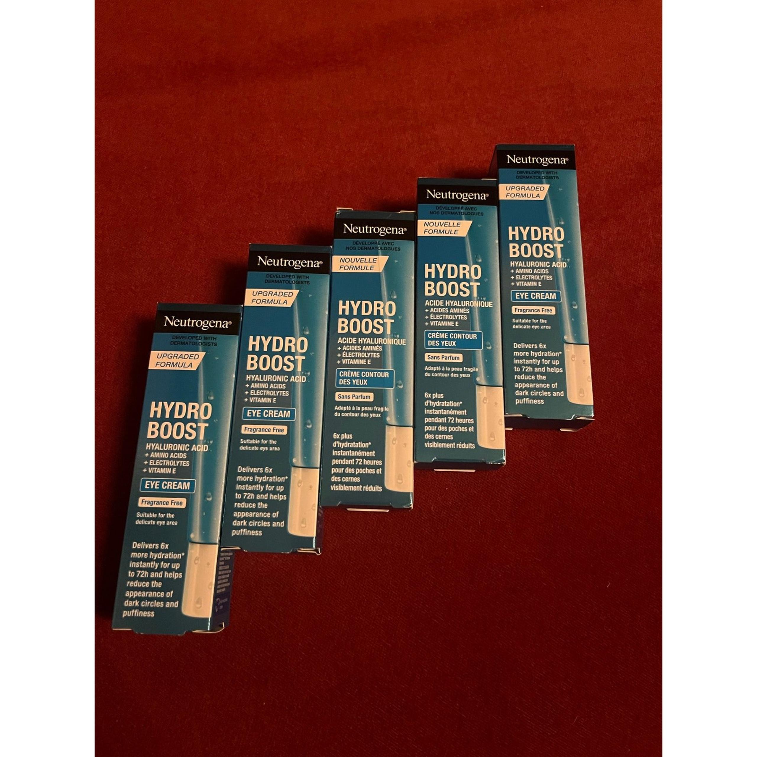 NEW Lot of 5 Hydro Boost Awakening Cream 15 ml Hyaluronic Acid - Neutrogena