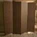 Room Divider Wood Screen 4 Panel Wood Mesh Woven Design Room Screen Divider
