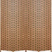 Room Divider Wood Screen 4 Panel Wood Mesh Woven Design Room Screen Divider