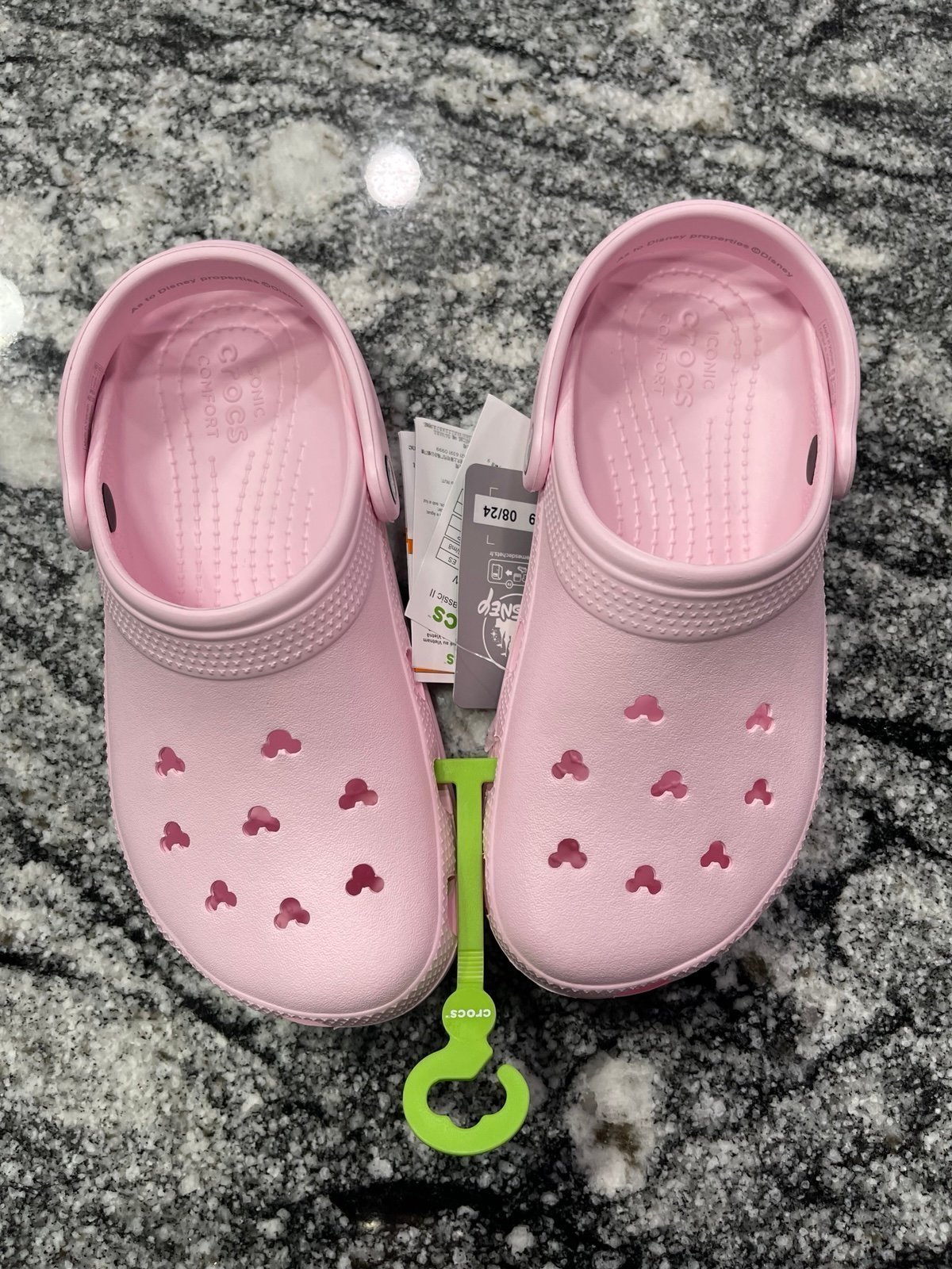 Disney Mickey Ears Crocs classic pink WDW 2025 M6/W8
