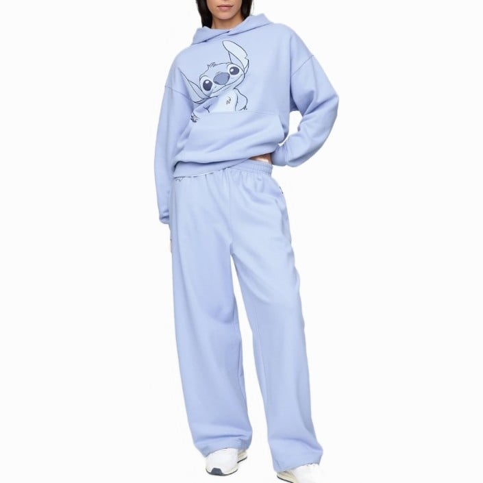 NWT Disney Stitch x GAP Adult Blue Oversized Hoodie Sweatshirt Top Size Small