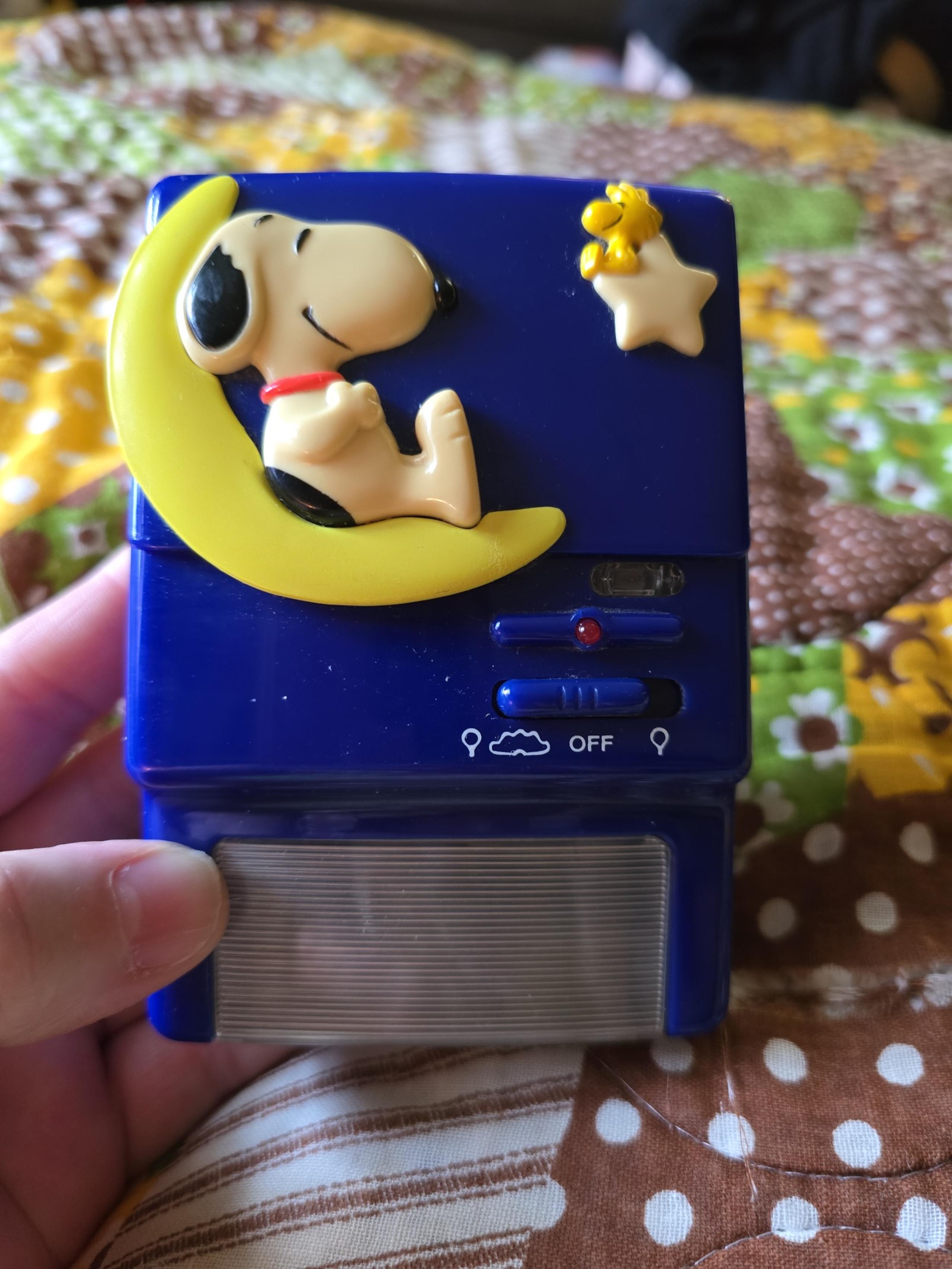 Snoopy  Moon Combo Night Light and Air Freshener, likely manufactured by Salton