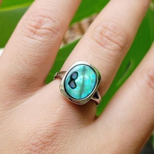 Vintage Silver Abalone Ring