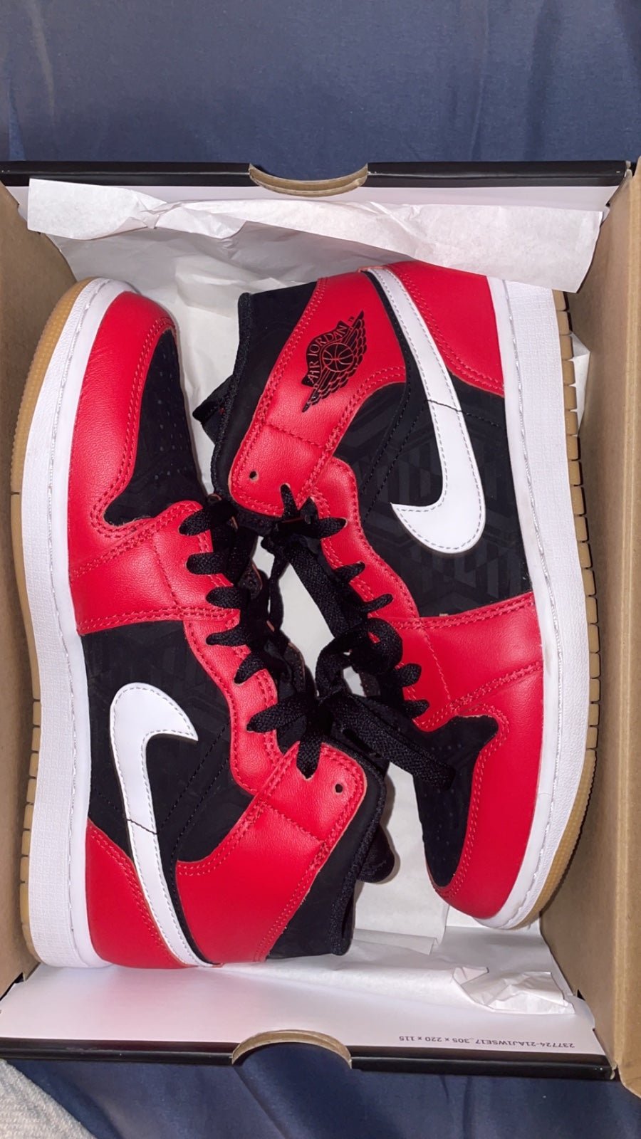 Air Jordan 1 Mid SE Black/Fire Red-White-Malachite