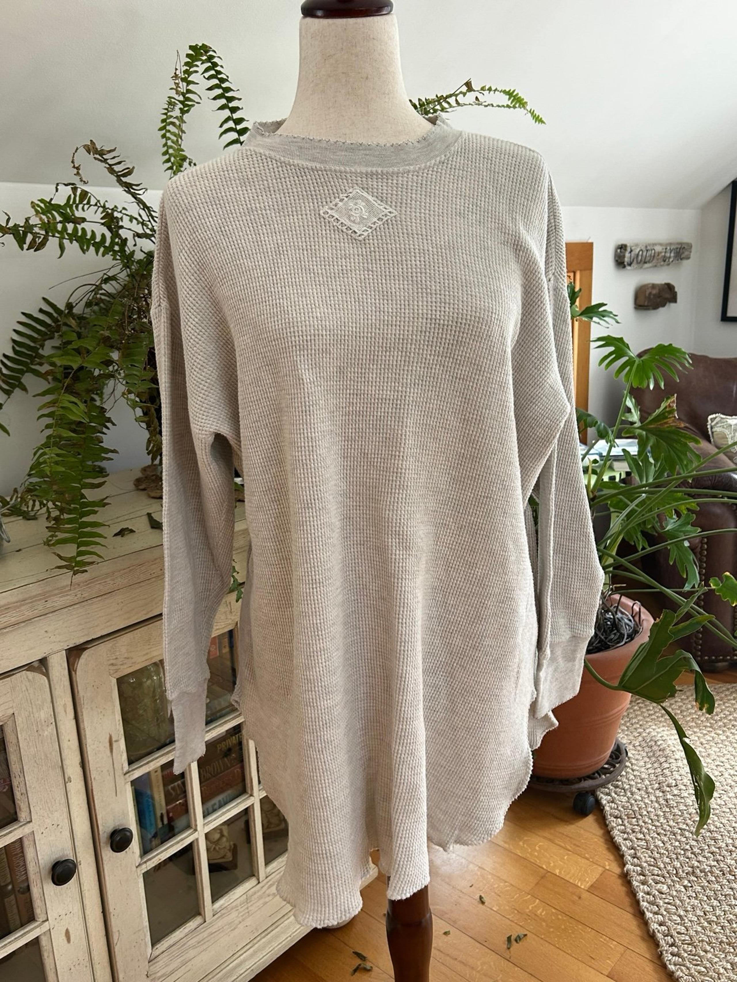 Hanky Panky Vintage Sleepshirt Thermal Woman’s One Size Grey Nightgown