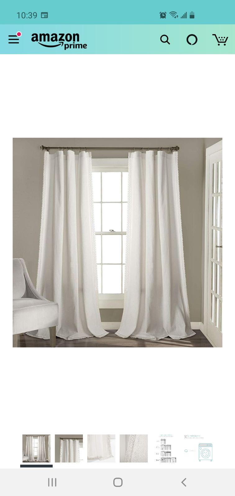Lush Decor white Rosalie window curtian