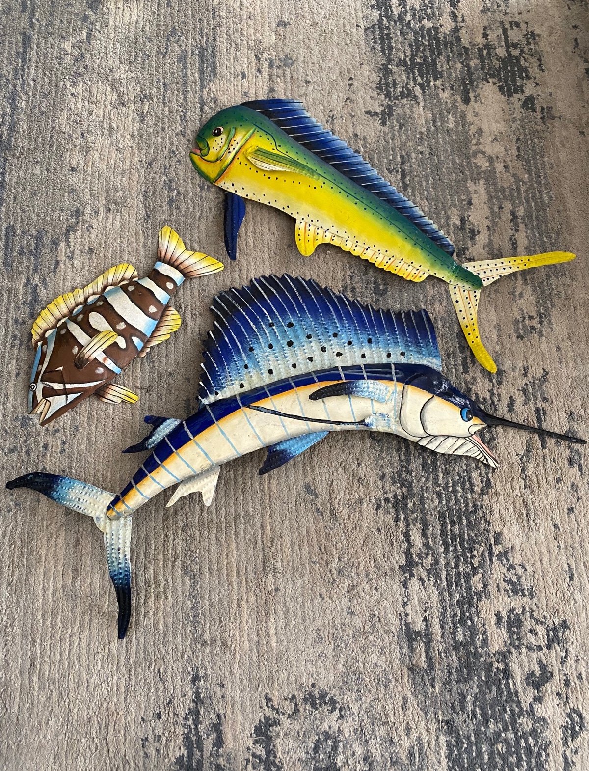 large metal fish decor