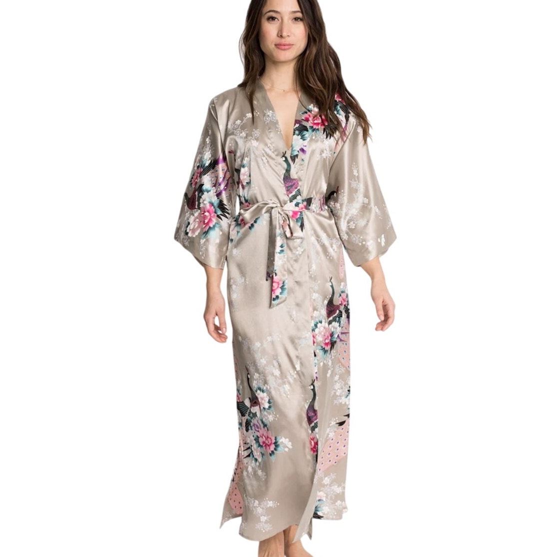Kim + Ono Peacock Kimono Robe
