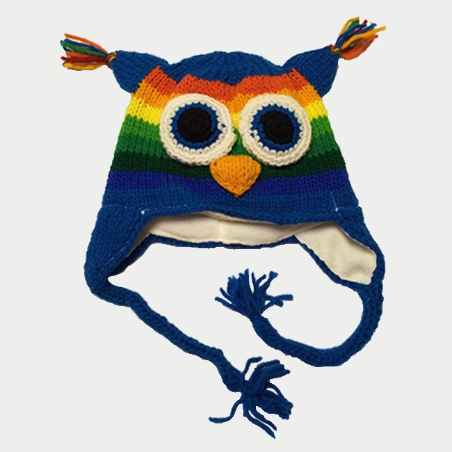 Blue Owl Knit Hat