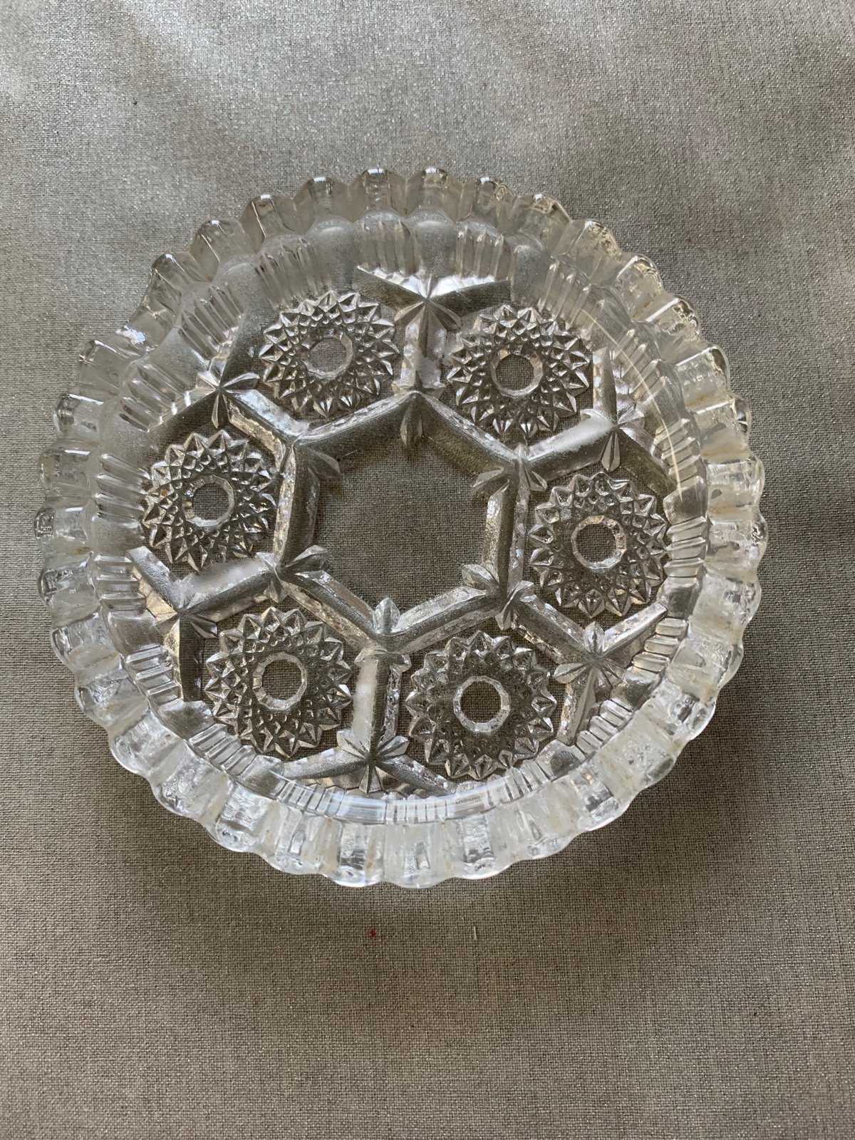 Vintage Glass Ashtrays or Coasters Set of 10