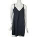 Alice + Olivia Black Strappy Cutout Back Detail V Neck Sexy Night Out Dress Med