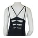 Alice + Olivia Black Strappy Cutout Back Detail V Neck Sexy Night Out Dress Med