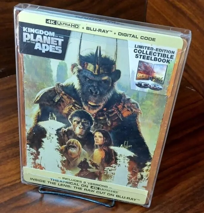 Kingdom of the Planet of the Apes 4K Steelbook-w/PROTECTIVE SLEEVE-Free Box S&H