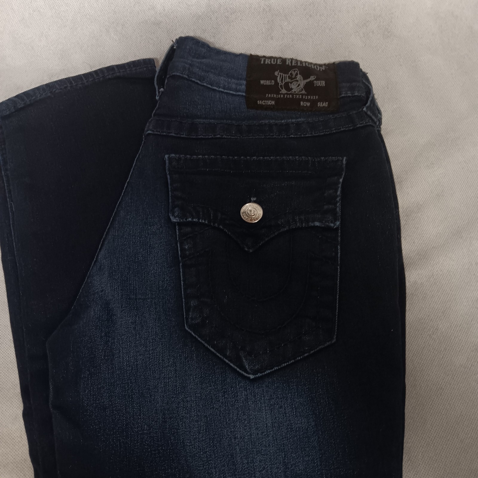 True Religion Rocco Blue Jeans 30 30x33 Relaxed Skinny Dark Wash