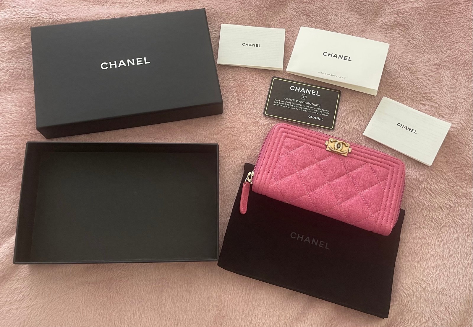 Chanel Caviar Quilted Boy Wallet