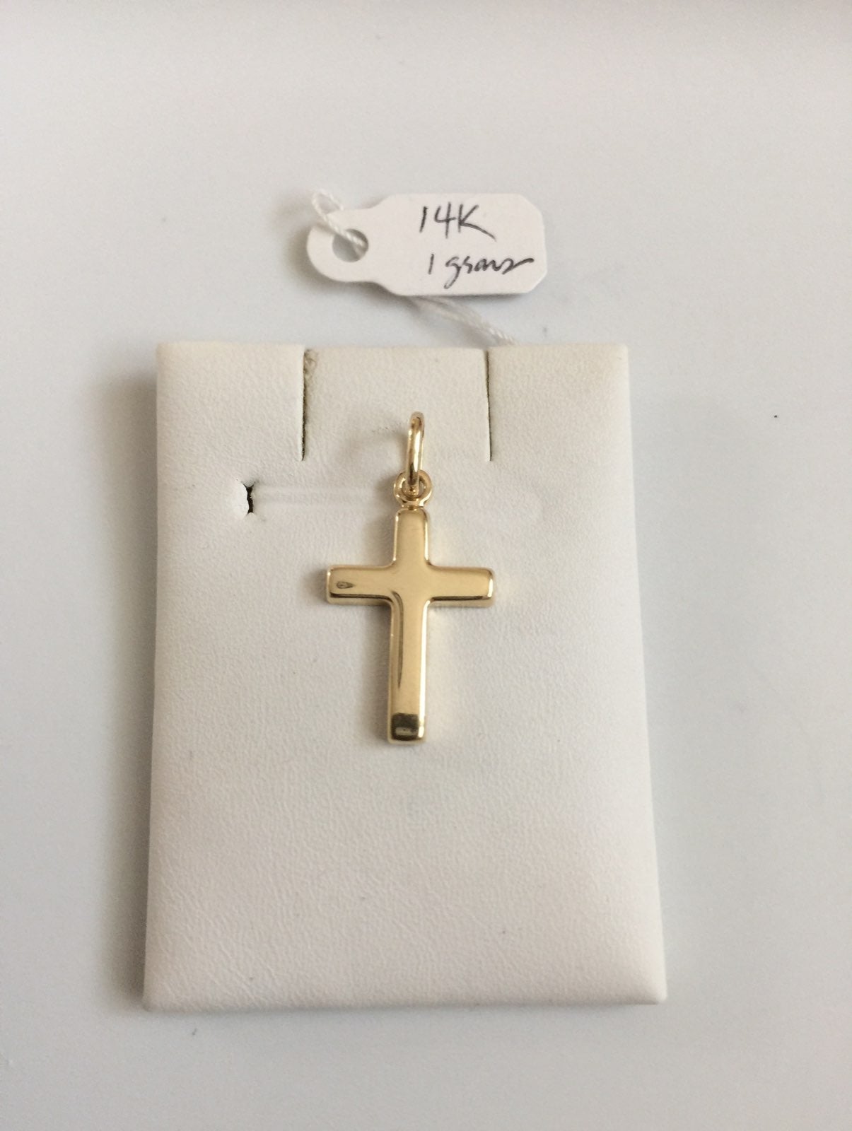 14k gold cross charm