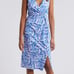 NWT Lilly Pulitzer Odella V-Neck Midi Dress Zip Barton Blue Star Gazing Sz 14