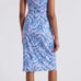NWT Lilly Pulitzer Odella V-Neck Midi Dress Zip Barton Blue Star Gazing Sz 14