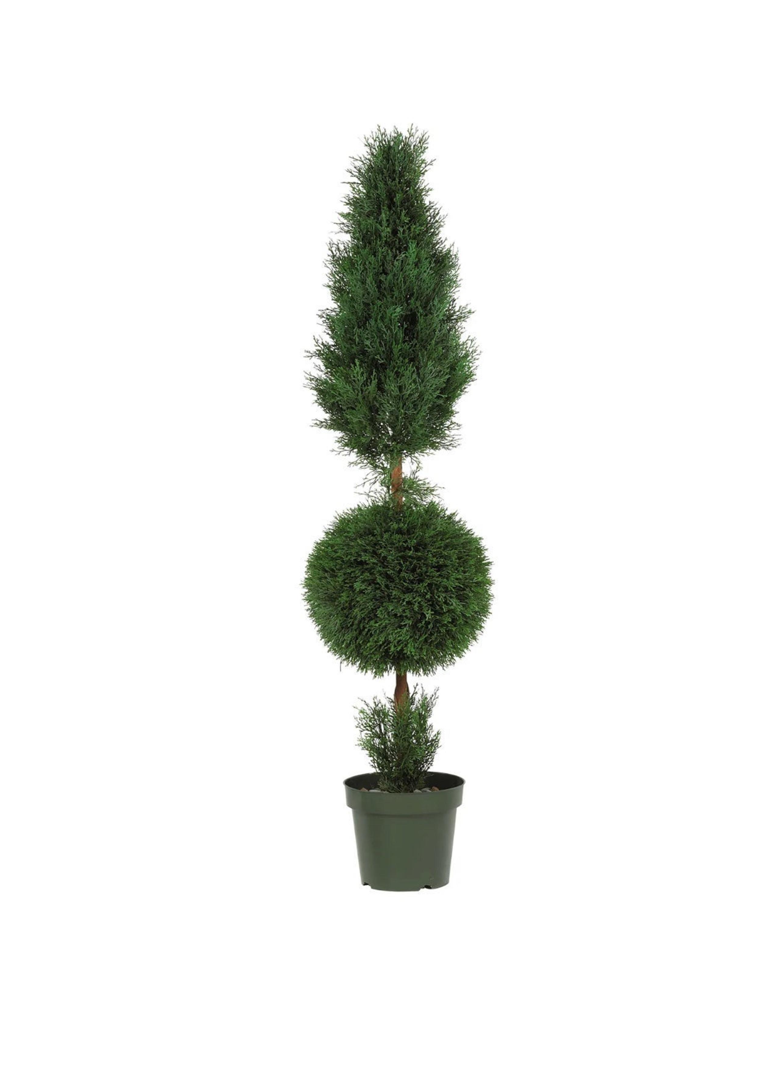Cone & ball faux Topiary Tree