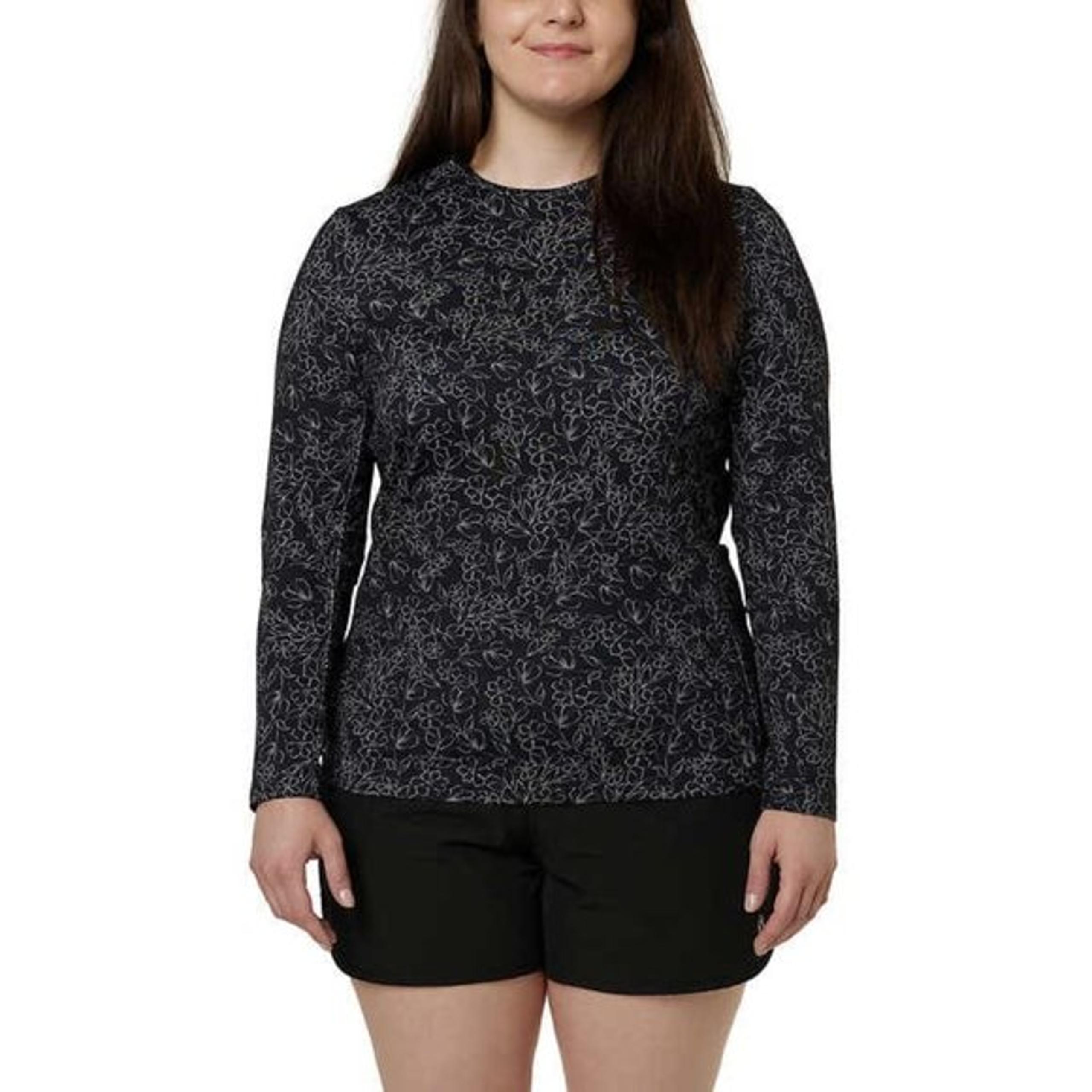 NWT Women's Rashguard Beach Top Size L Black UPF 50 $55 8HL003 - Hang Ten