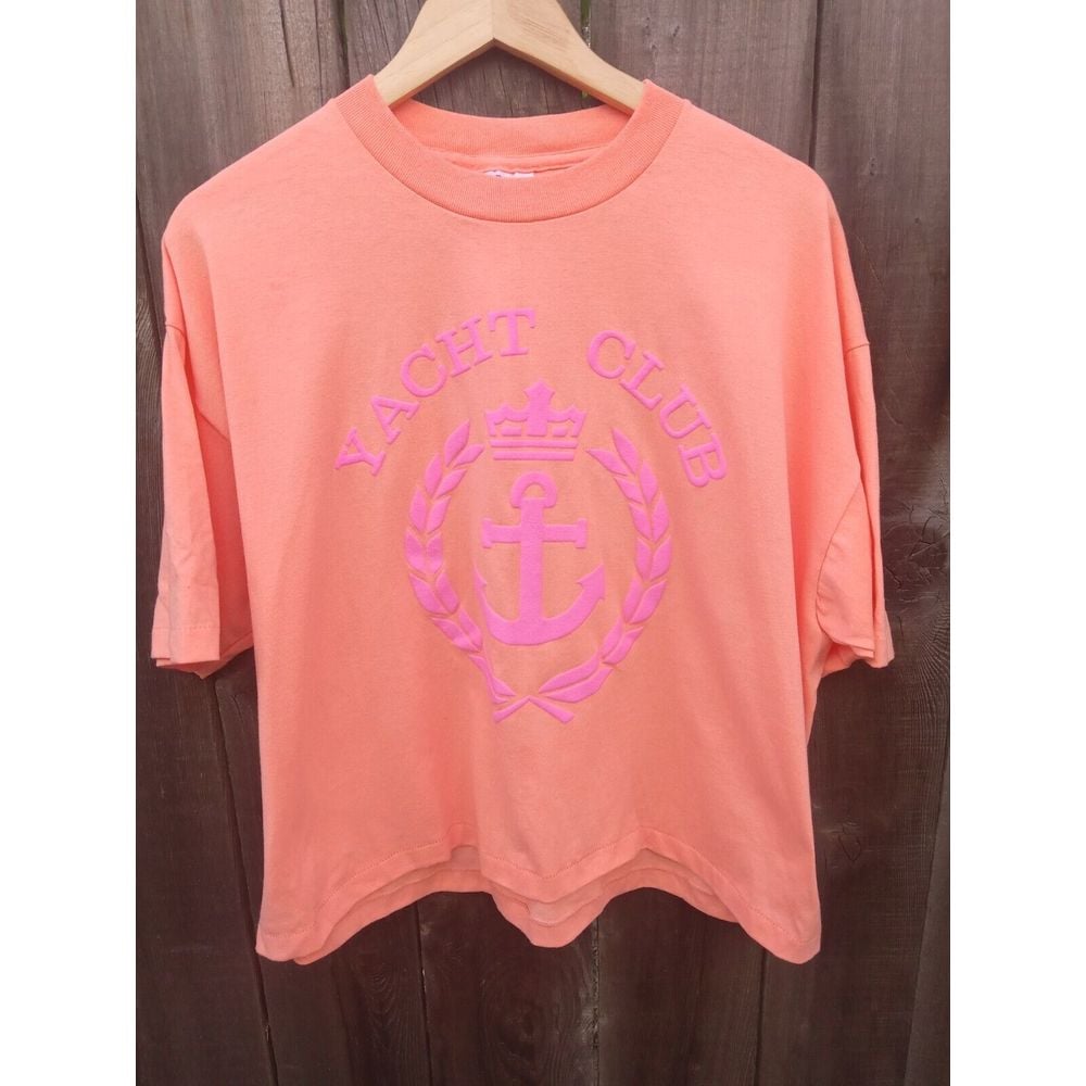 Vintage Puff Letters Yaght Club Tee Jays T Shirt Onesize