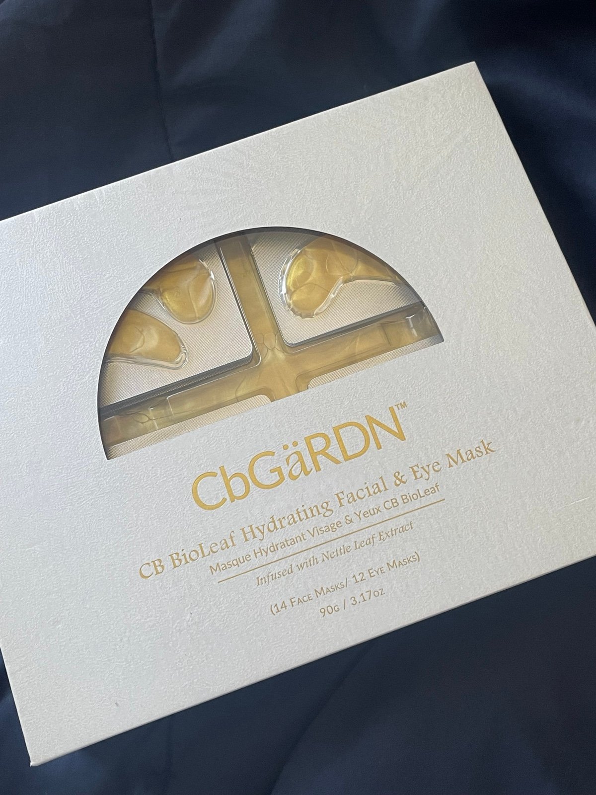 CB bioleaf hydrating and facial and eye mask