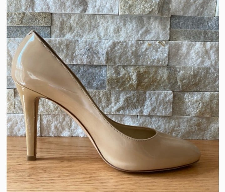Jimmy Choo Nude Patent Leather Pumps ** SHIPS TODAY**