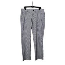 Brooks Brothers Men's Clark Seersucker Blue White Flat Front Pants 36x30