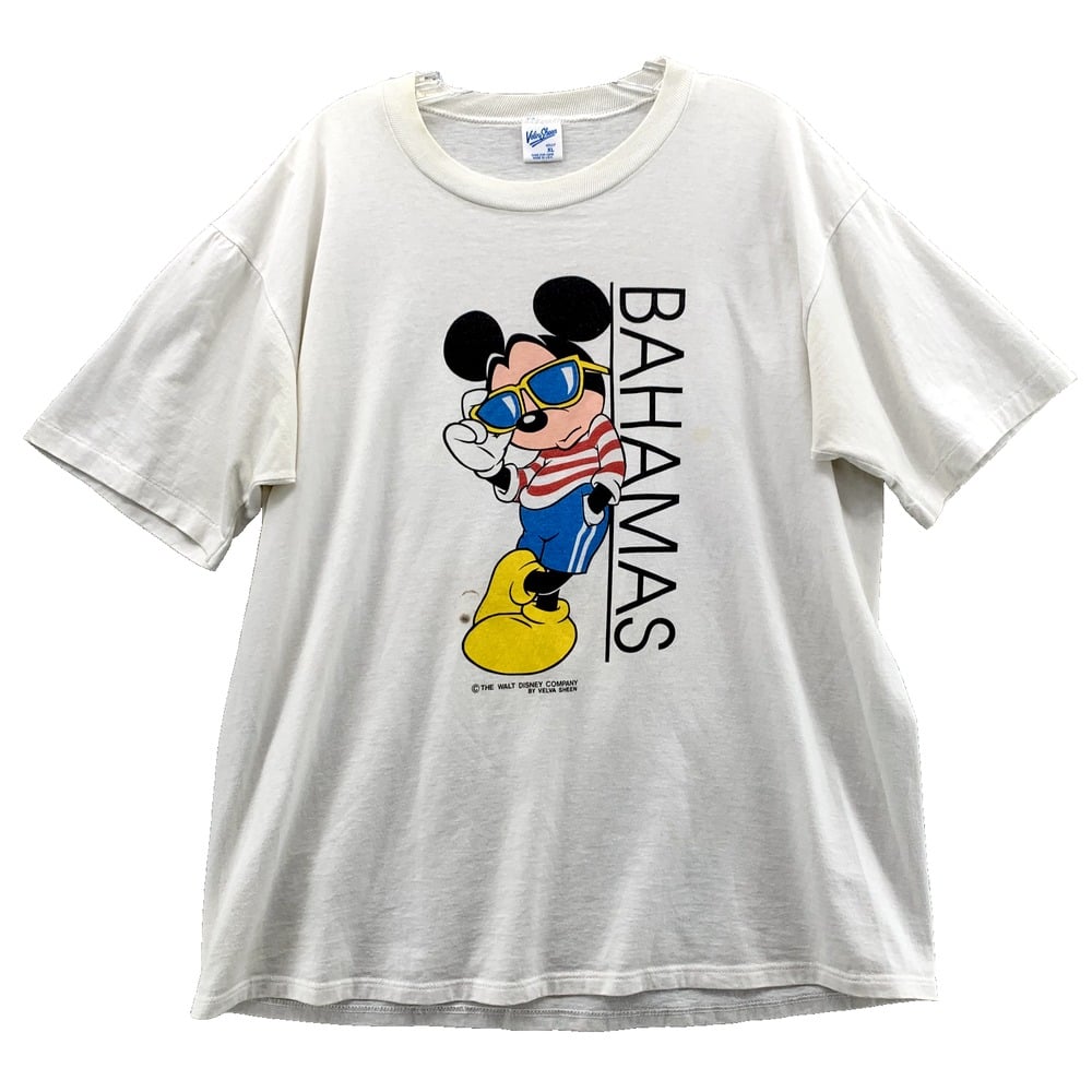 VTG Velva Sheen Disney T-Shirt XL Bahama Mickey Mouse Single Stitch USA Made 90s