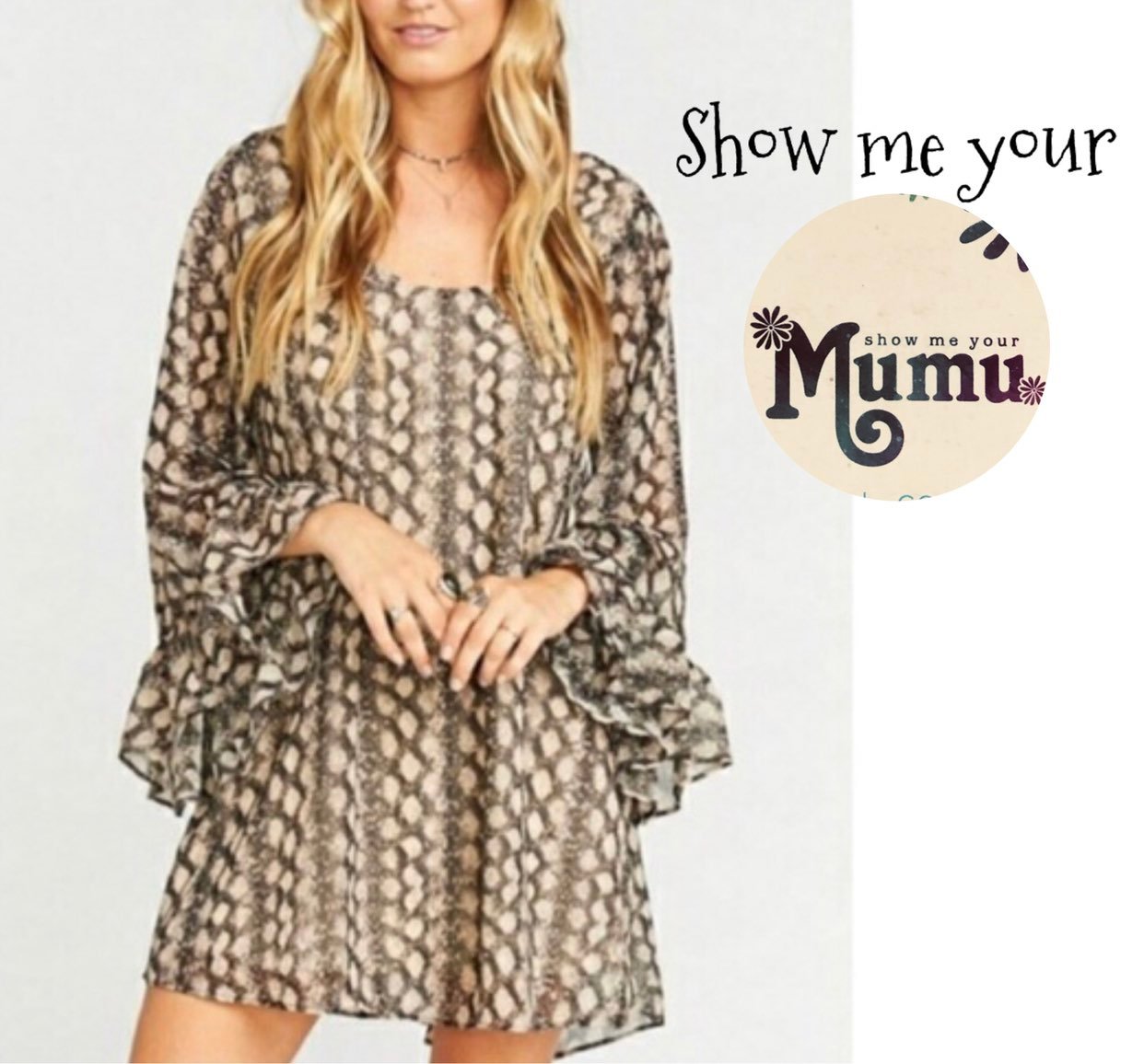 show me your mumu black&cream tunic