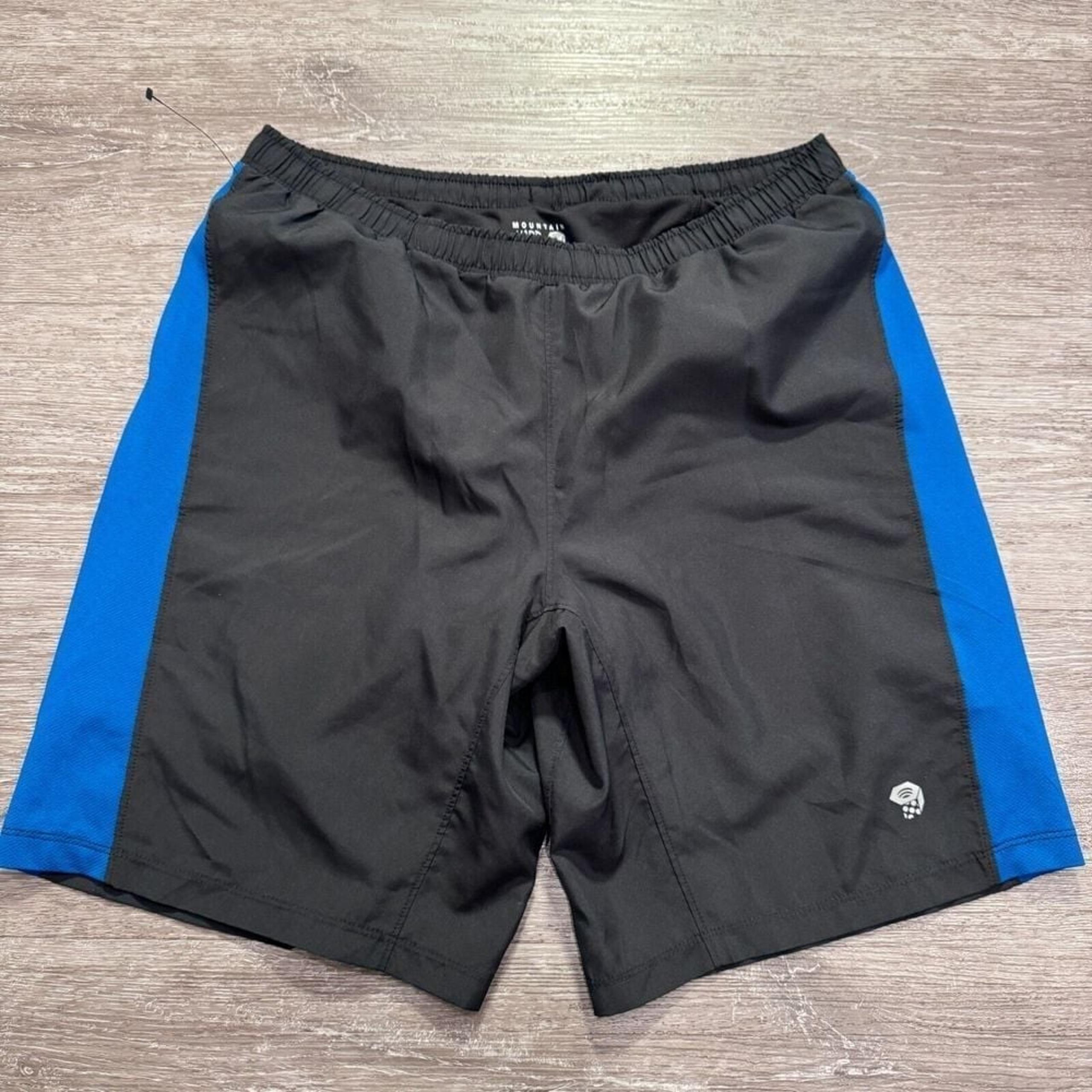 Mountain Hardwear Shorts Mens Small Black Blue Outdoor Hiking Gorpcore Logo