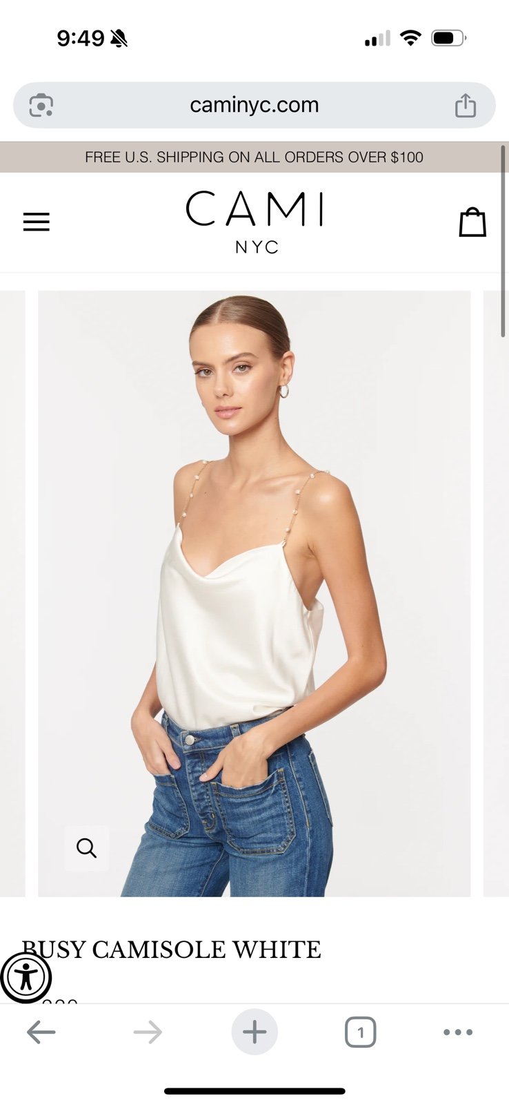 Cami NYC Pearl Tank Top
