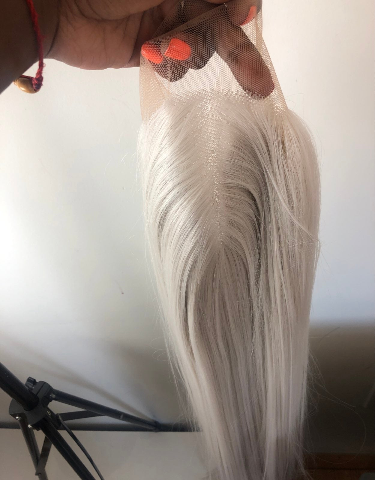 30 White Blonde silverish LACEFRONT WIG