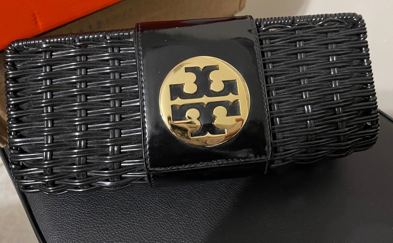 Tory Burch bamboo clutch