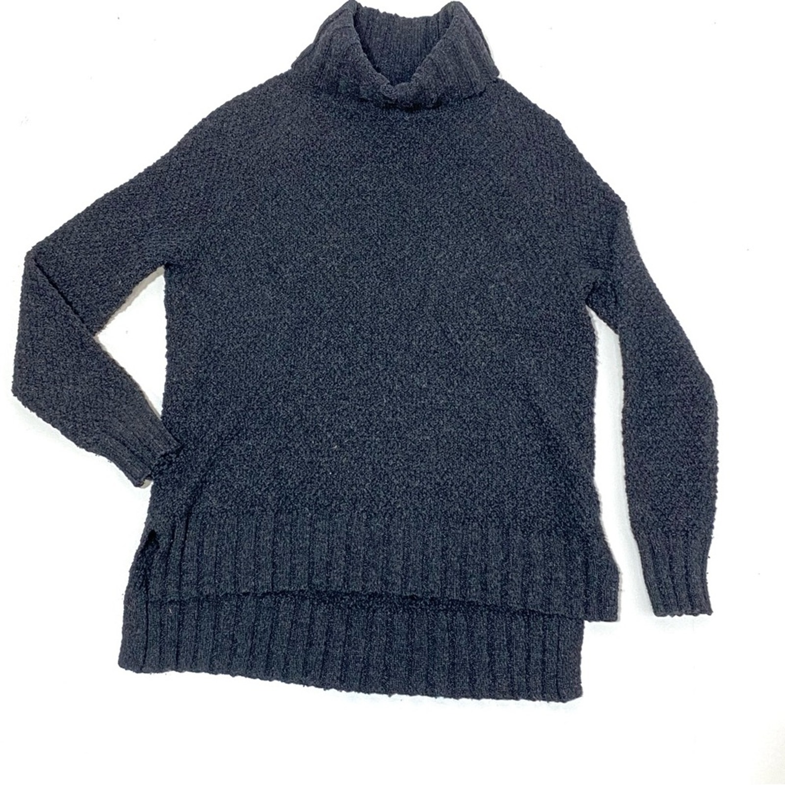 Patagonia Womens Off Country Turtleneck Charcoal Gray Chunky Knit Sweater XS