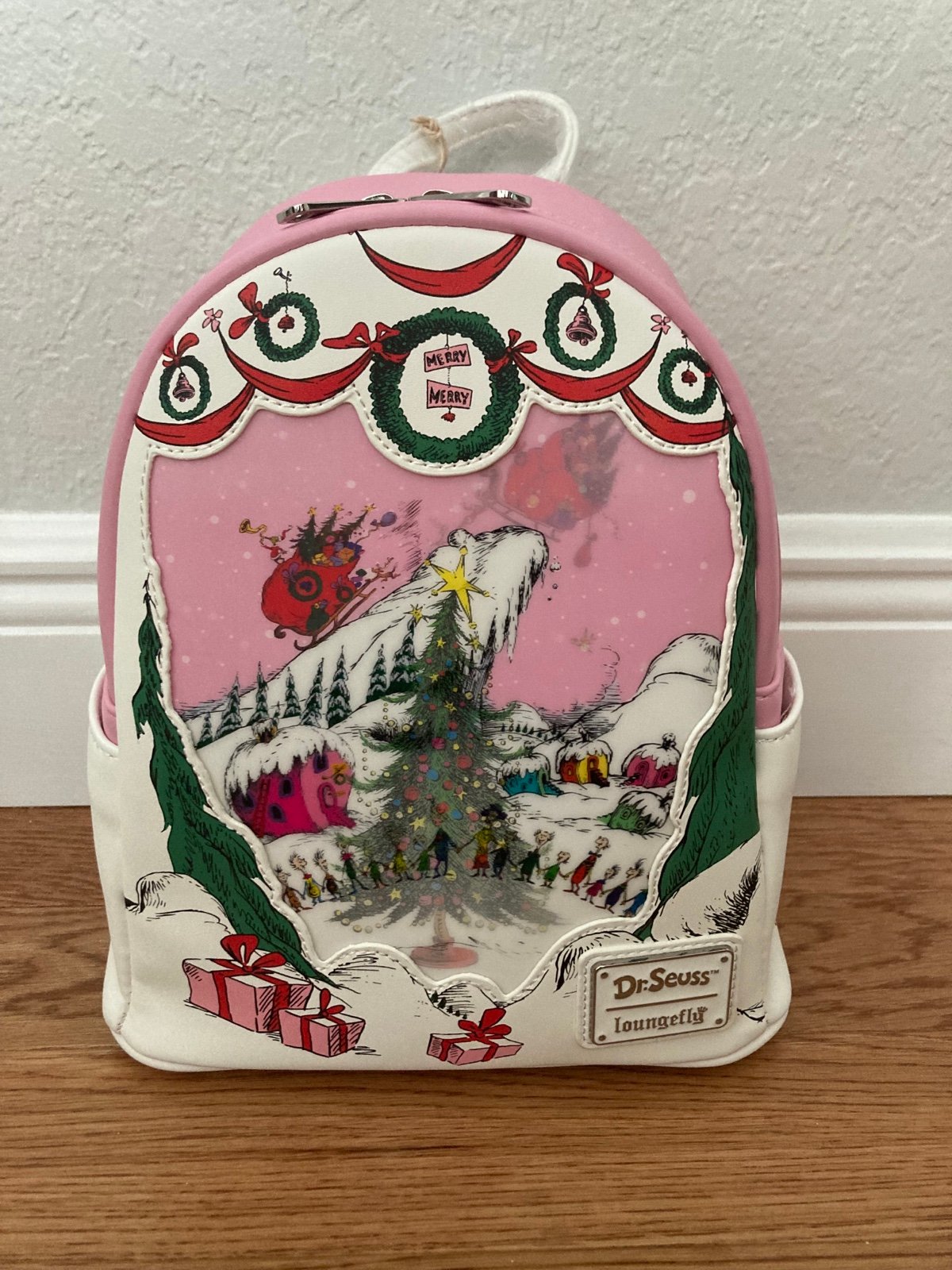 Dr. Seuss Christmas loungefly backpack nwt