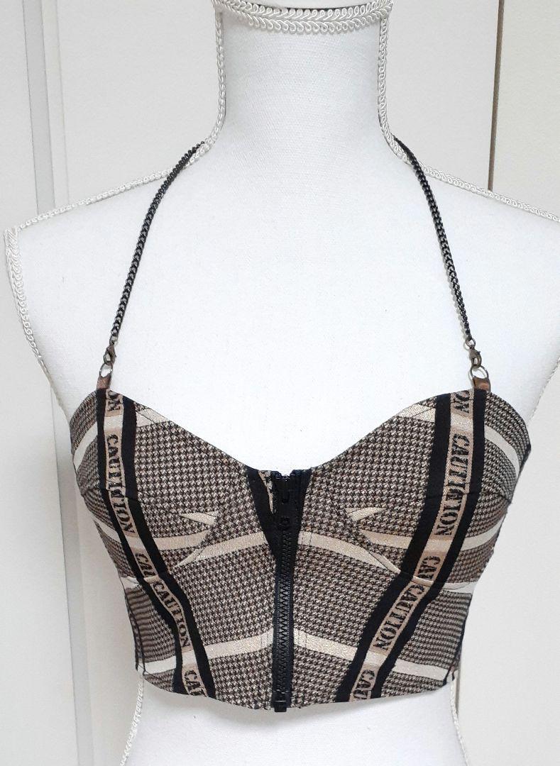 Kyaa!! Ble GoTaN Checkered Bustier Belly Dance