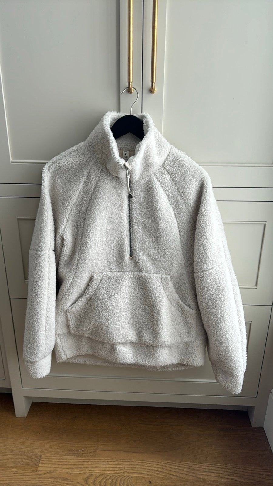Lululemon sherpa fleece 1/4 zip sweatshirt cream size small