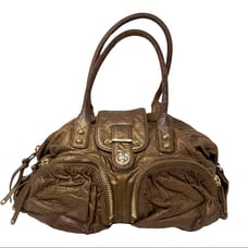 Botkier Bianca Vintage Y2K metallic bronze leather satchel