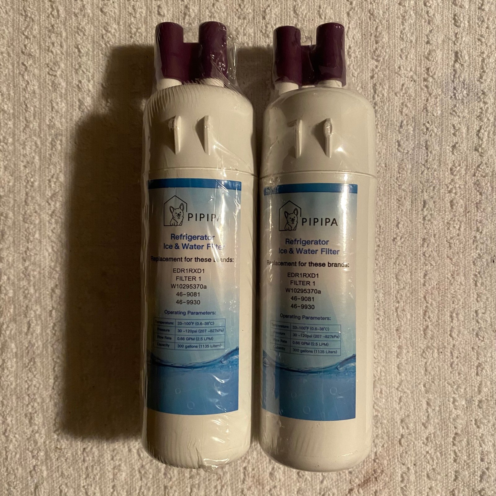2PK Pipipa Refrigerator Water Filter EDR1RXD1/FILTER 1/W10295370/46-9081/46-9930