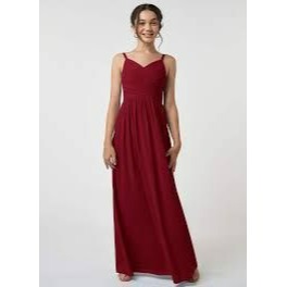 AZAZIE CHRISTINA A-Line Pleated Mesh Floor-Length Junior Bridesmaid Dress 16