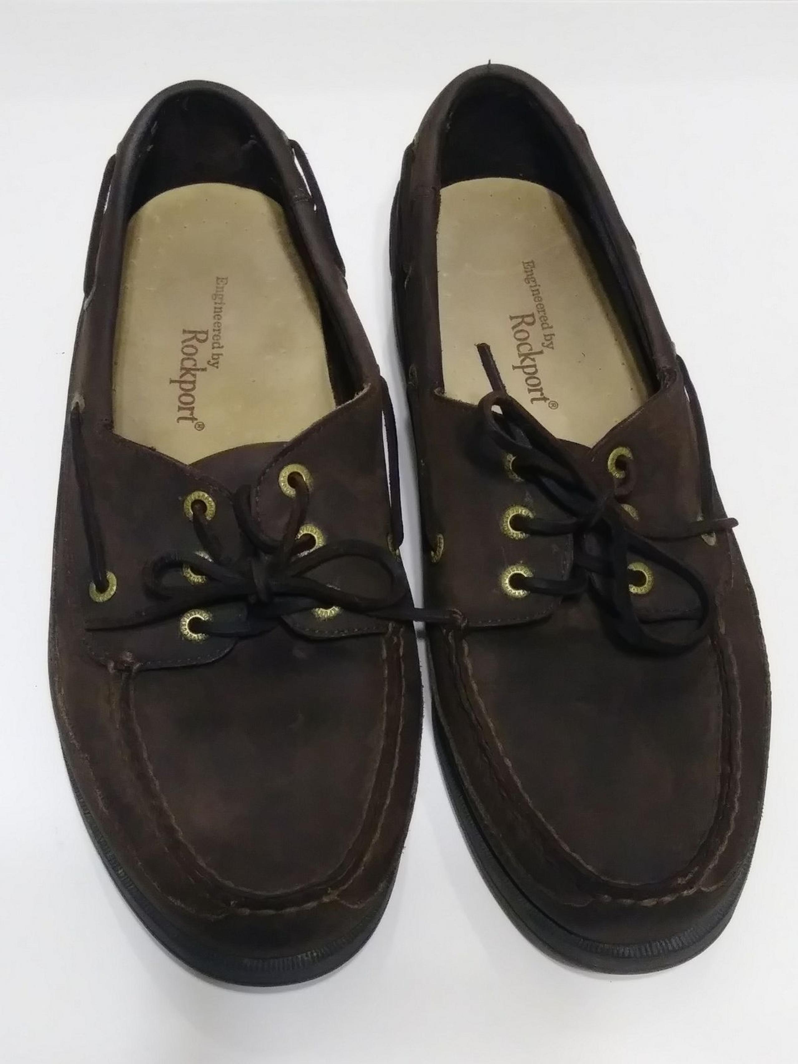 13M Rockport Leather Slip On Boat Loafer