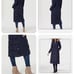 TOMMY HILFIGER Women's Maxi Puffer Hooded Coat Faux Fur Trim Navy Blue
