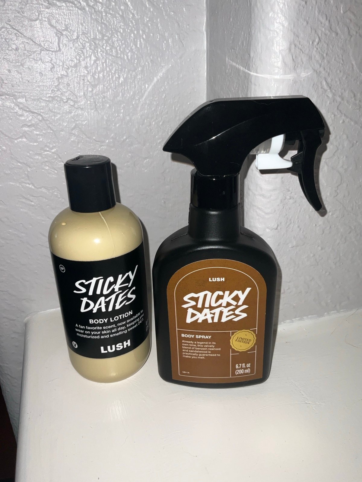 Lush sticky dates lotion and spray bundle (unsealed)