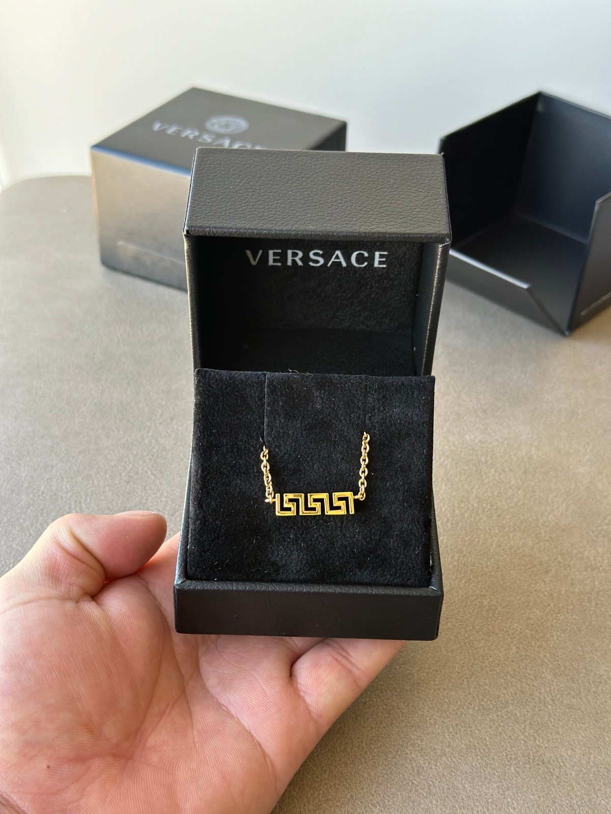 Versace Gold Greca Necklace