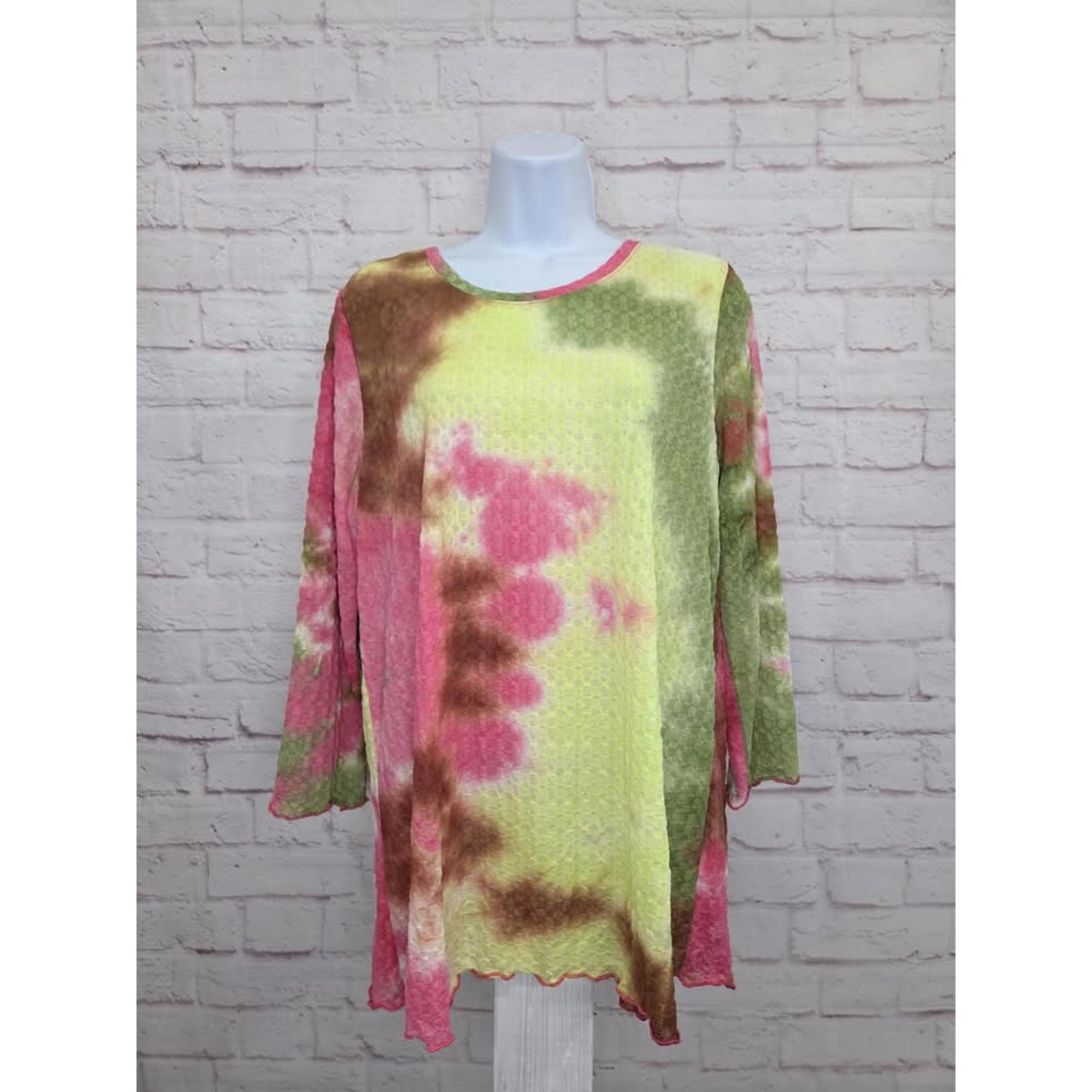 LARGE RASPBERRY A638926 LOGO Layers by Lori Goldstein Printed Scoop Neck Top