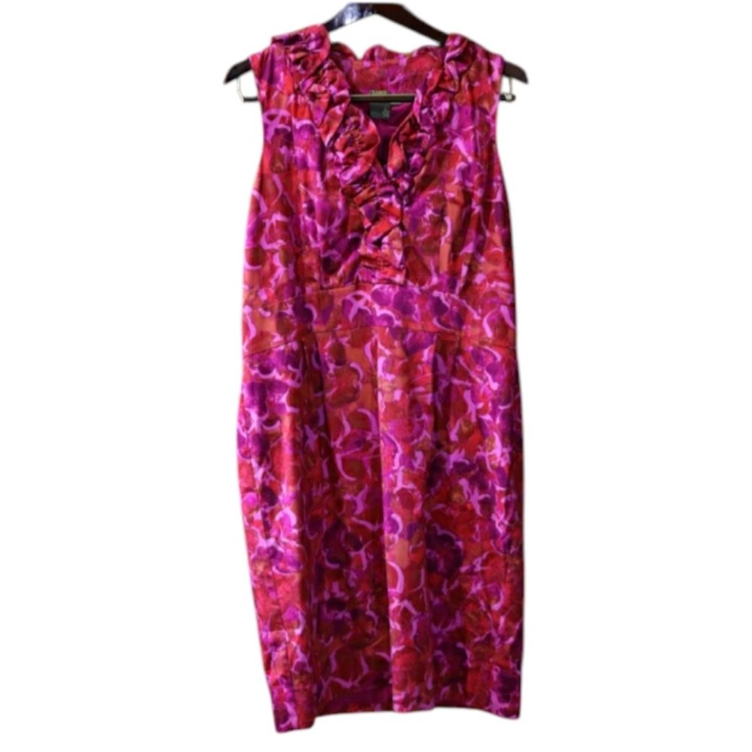 Taylor Pink Ruffled Sleeveless Mini Dress 14
