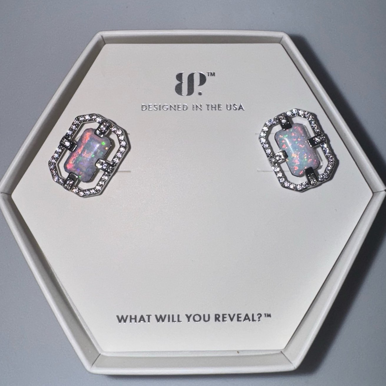 Bomb Party - October 2025 Earrings - Carved With Calm - Rhodium - ER44987