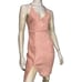 Seek the Label NWT Women’s M Dusty Rose Pink Ultra Suede V-Neck Slit Mini Dress