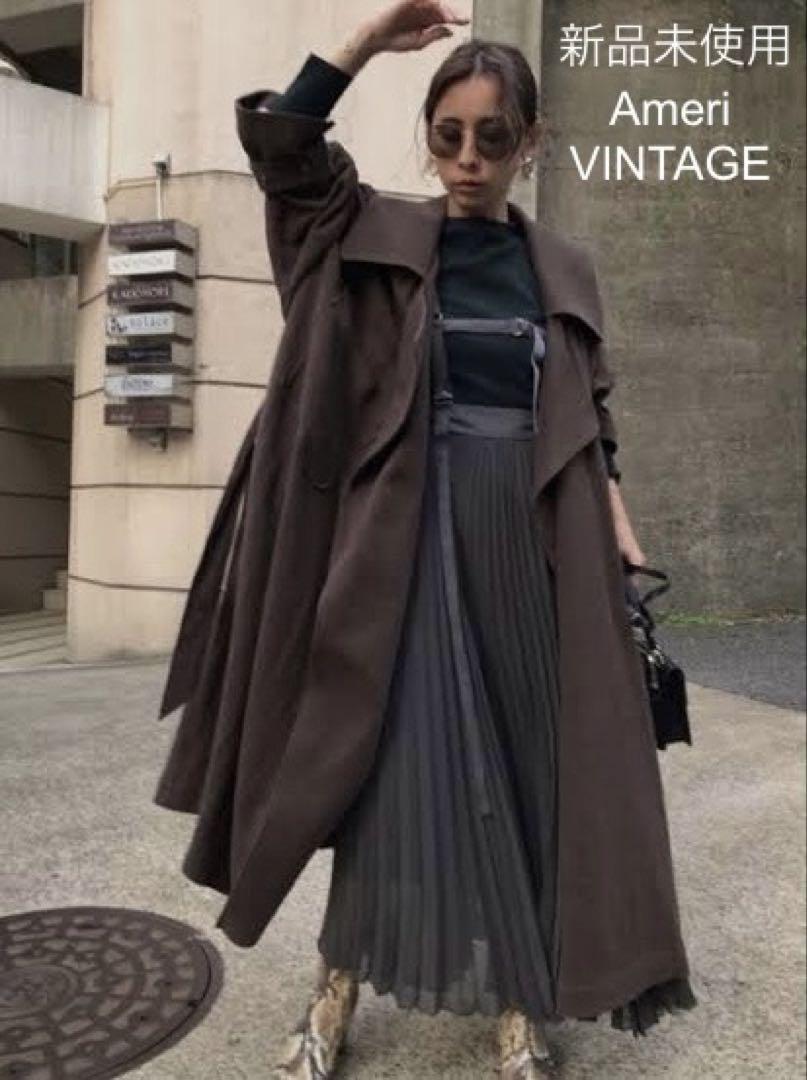 Unused ♦ AMERI BIG COLLAR LONG COAT